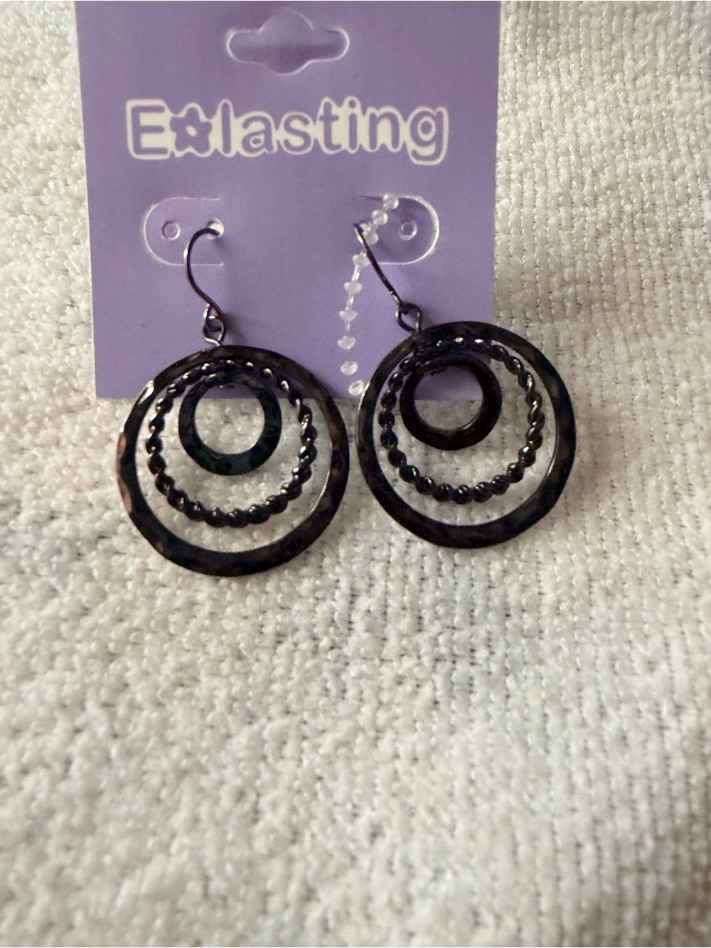 Women’s Black Multi-Ring Drop Earrings 💕 4x15 $